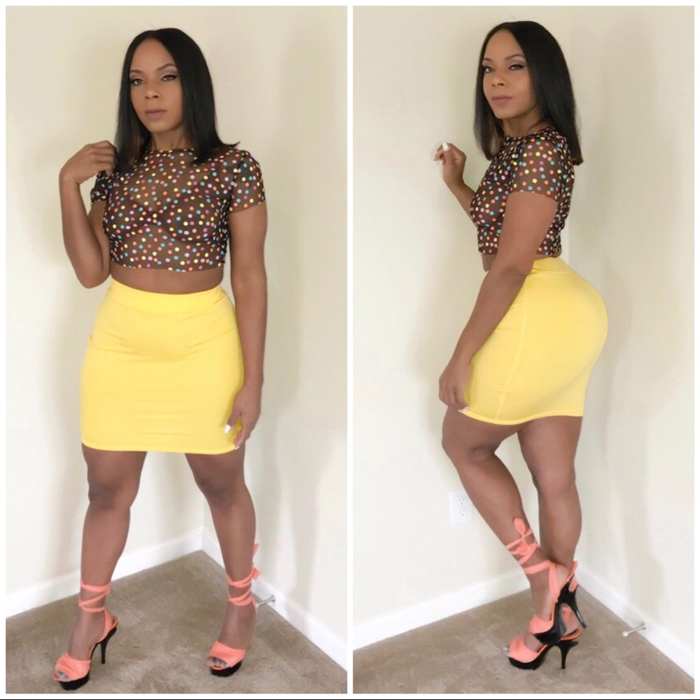 Mesh top and Skirt Set